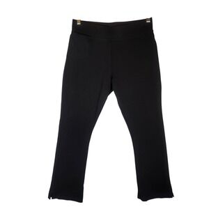 American Giant Ponte Kick‎ Flare Pant Womens 8 Black Cropped Stretch Pull-on